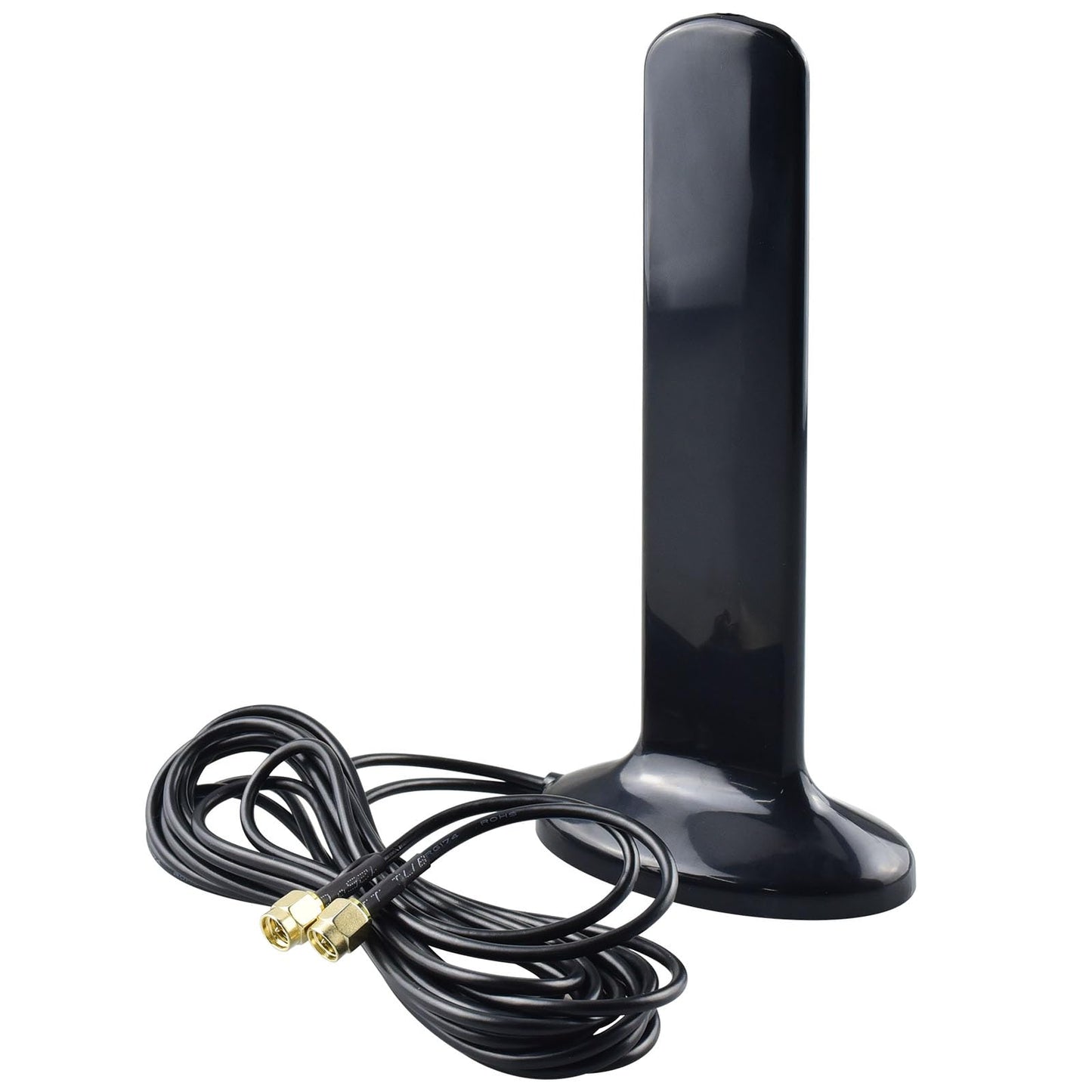 Antenne universelle large bande YOTENKO 2X2 MIMO 3G/4G/LTE/5G, câble 12 dBi, double connecteur SMA mâle (2 m), base magnétique, 700-5 900 MHz CAMPAERO