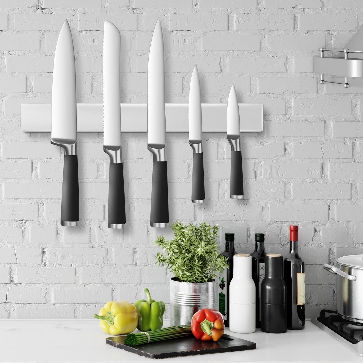 Support magnétique professionnel pour couteaux de 40,6 cm (16 po), en acier inox CAMPAERO