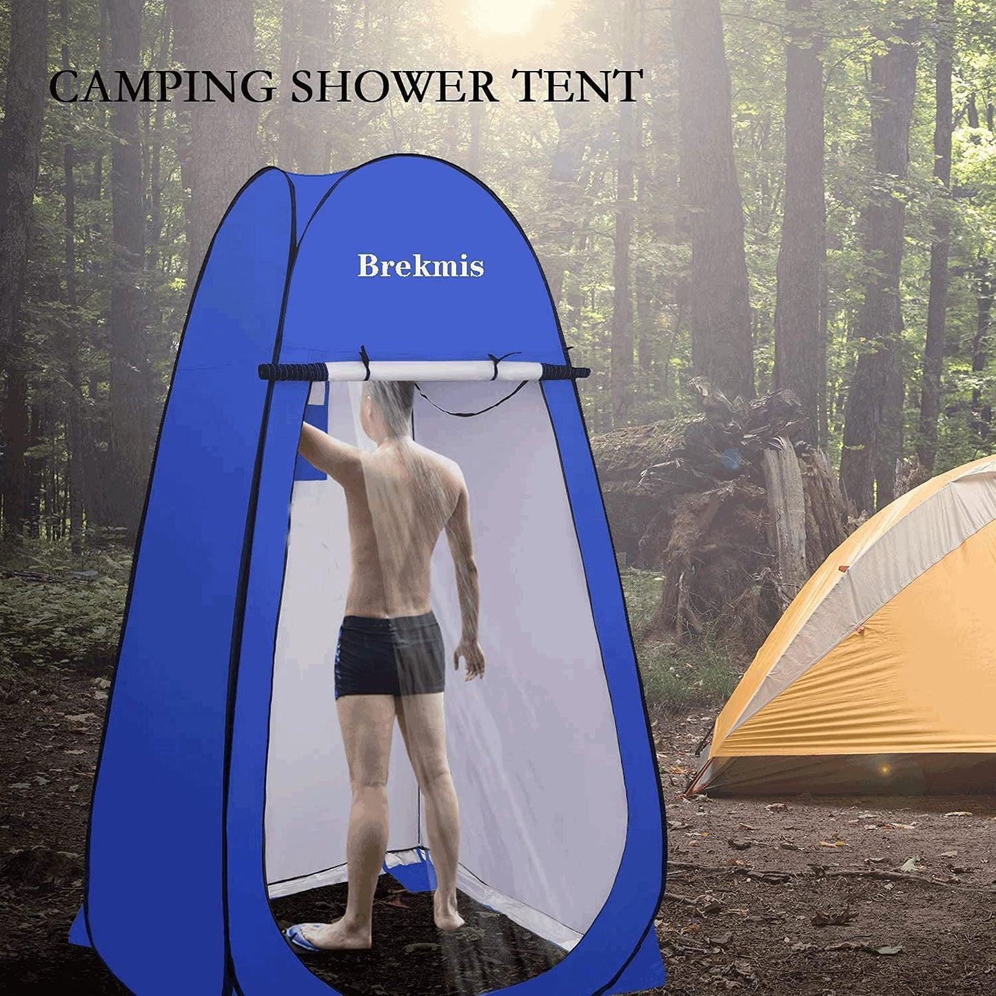 Abri d'intimité pour douche, toilettes, facile à installer, légère et robuste, verte/bleu et pliable avec sac CAMPAERO