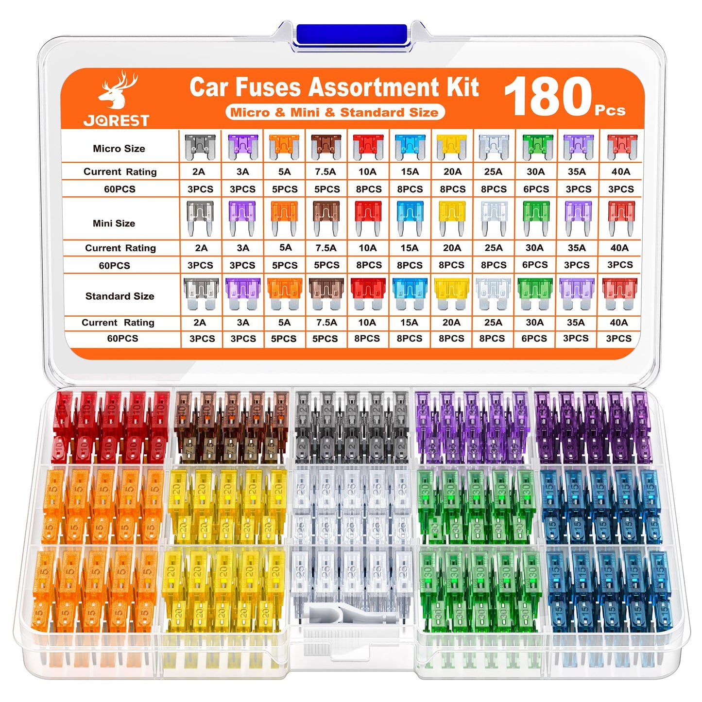 Kit de fusibles (2 A, 3 A, 5 A, 7,5 A, 10 A, 15 A, 20 A, 25 A, 30 A, 35 A, 40 A) CAMPAERO