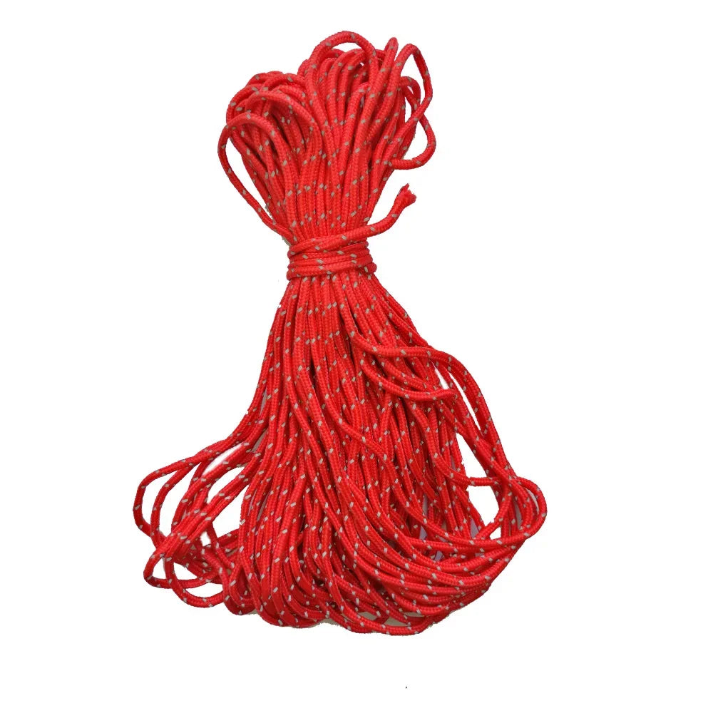 Corde de tente réfléchissante en paracorde de 20 m de diamètre 2,5 mm. CAMPAERO