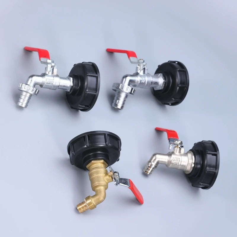 S60x6 Coarse Thread IBC Tank Tap Connecter X 1/2'' 3/4'' Water Coupling Adapter 1000L Garden Home Replacement Valve Fitting CAMPAERO