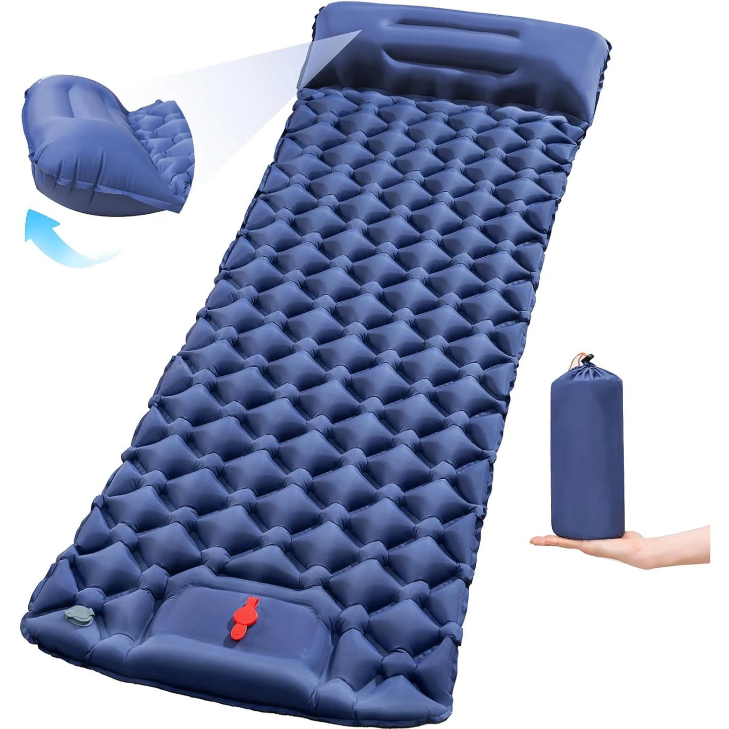 Outdoor Camping Sleeping Pad Folding Sleep Mat Beach Inflat Mattress with Pillows Ultralight Air Mat Travel Hiking New CAMPAERO