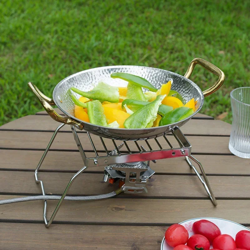 Grille en acier inoxydable pour rechaud a gaz. CAMPAERO