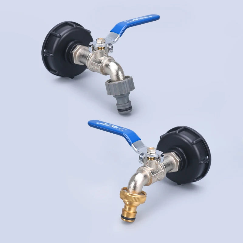 S60x6 Coarse Thread IBC Tank Tap Connecter X 1/2'' 3/4'' Water Coupling Adapter 1000L Garden Home Replacement Valve Fitting CAMPAERO