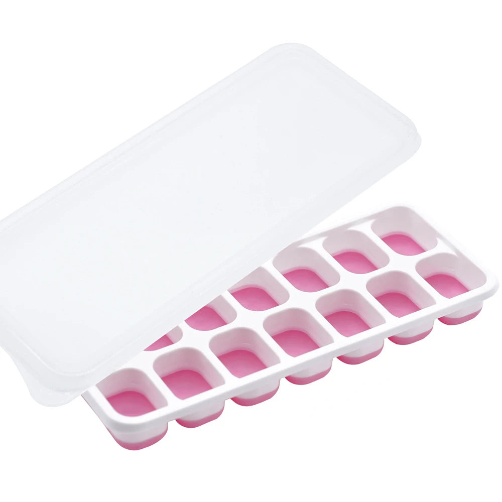 14 Grid Ice Cube Tray Silicone Mold Square Ice Cube Tray Mold Ice Cube Maker Non-toxic Durable Bar Pub Wine Ice Blocks Maker CAMPAERO