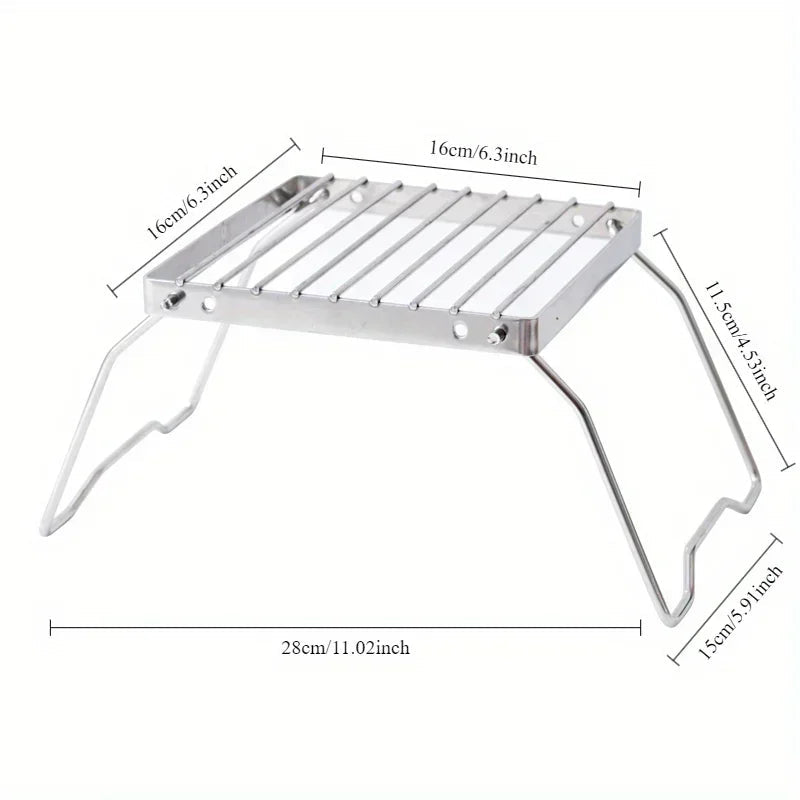 Grille en acier inoxydable pour rechaud a gaz. CAMPAERO