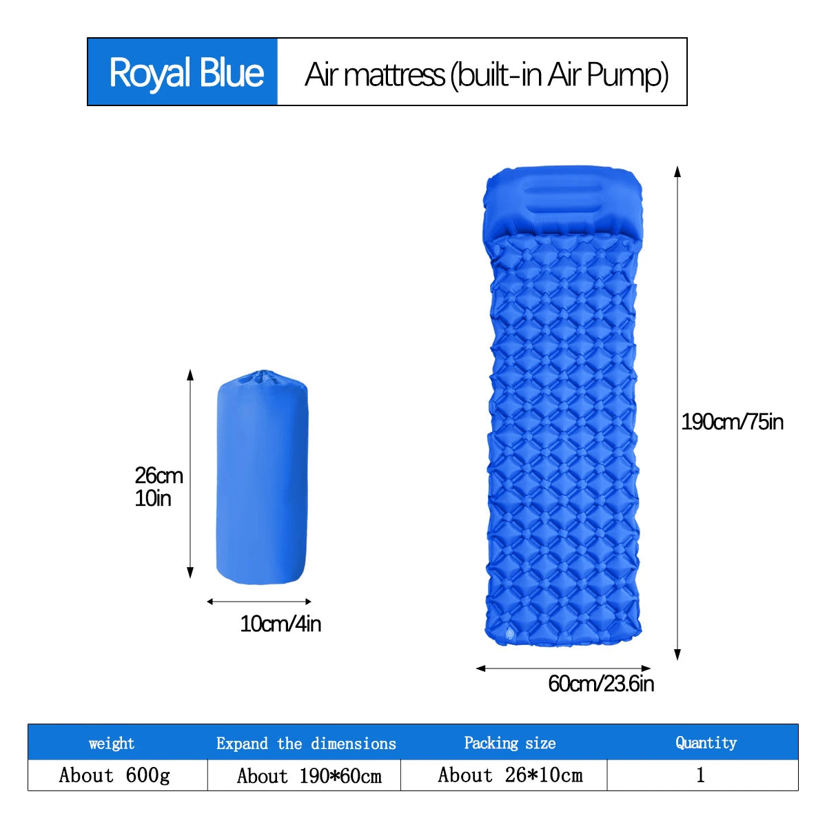 Outdoor Camping Sleeping Pad Folding Sleep Mat Beach Inflat Mattress with Pillows Ultralight Air Mat Travel Hiking New CAMPAERO