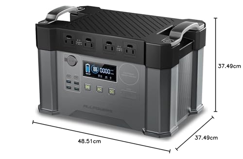 ALLPOWERS S2000 Centrale électrique portable 2000 W (crête 4000 W) Générateur solaire MPPT Batterie de secours 1500 Wh avec 4 prises CA CAMPAERO