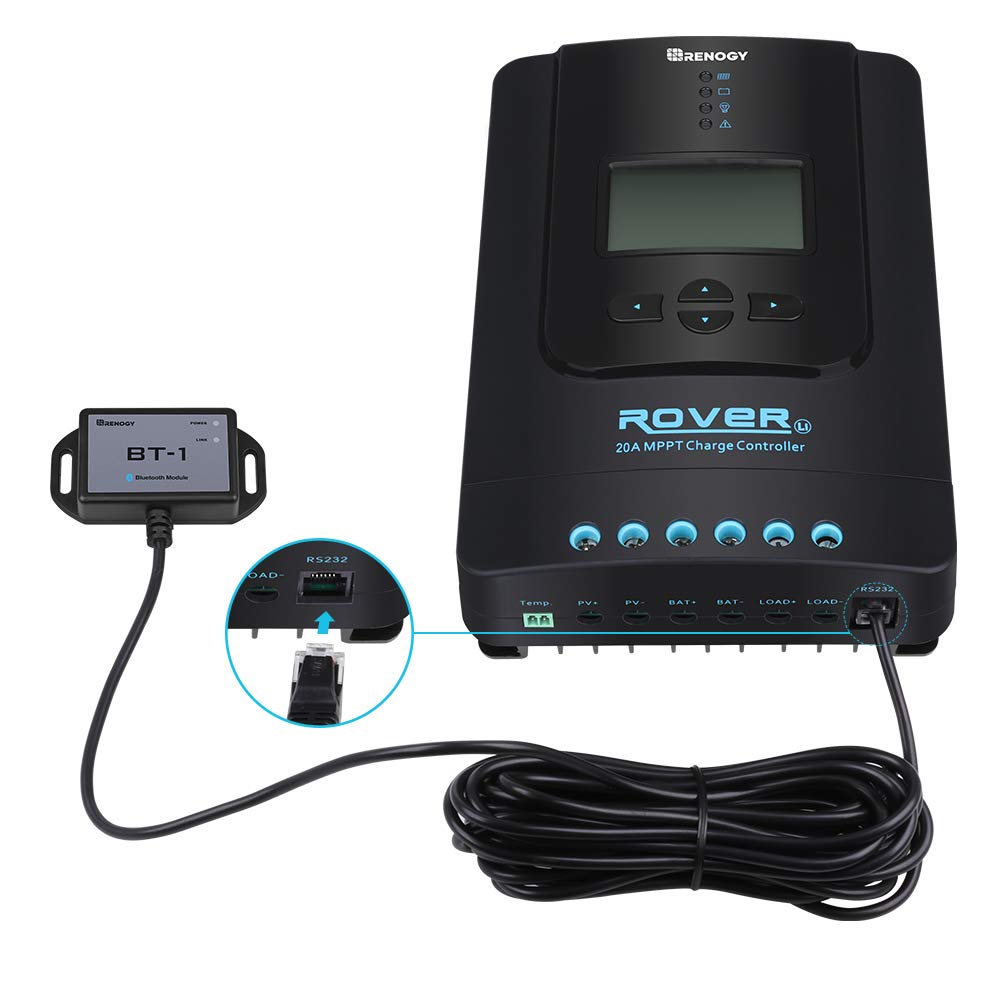 Contrôleur de charge solaire MPPT Renogy pour batteries au gel et au lithium. CAMPAERO