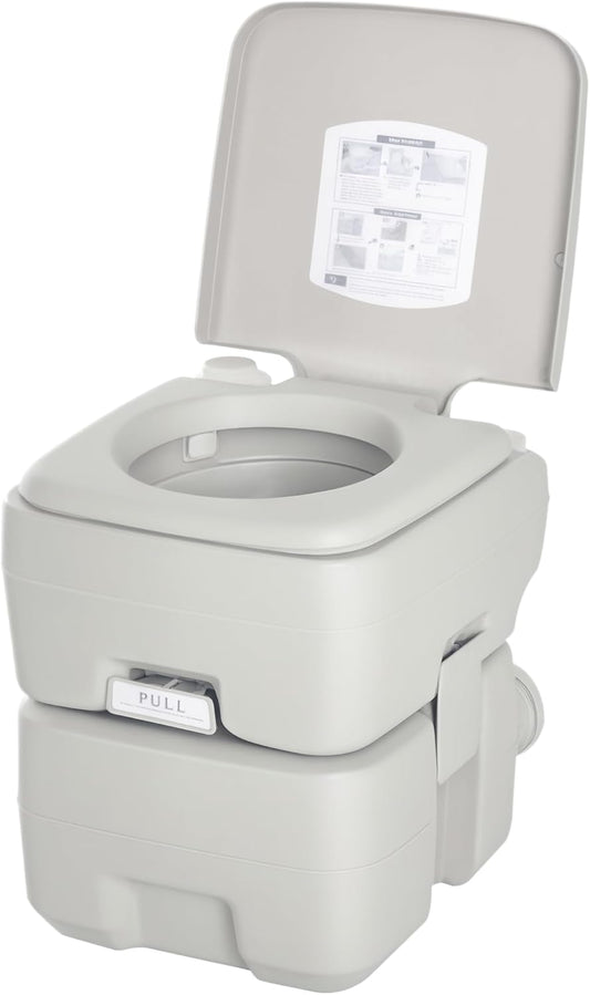 kleankin Toilettes de voyage portables d'extérieur - Réservoir amovible - Facile à utiliser - Pistolet 3 voies pour le camping, la randonnée, le bateau, les voyages en route - 20 l CAMPAERO