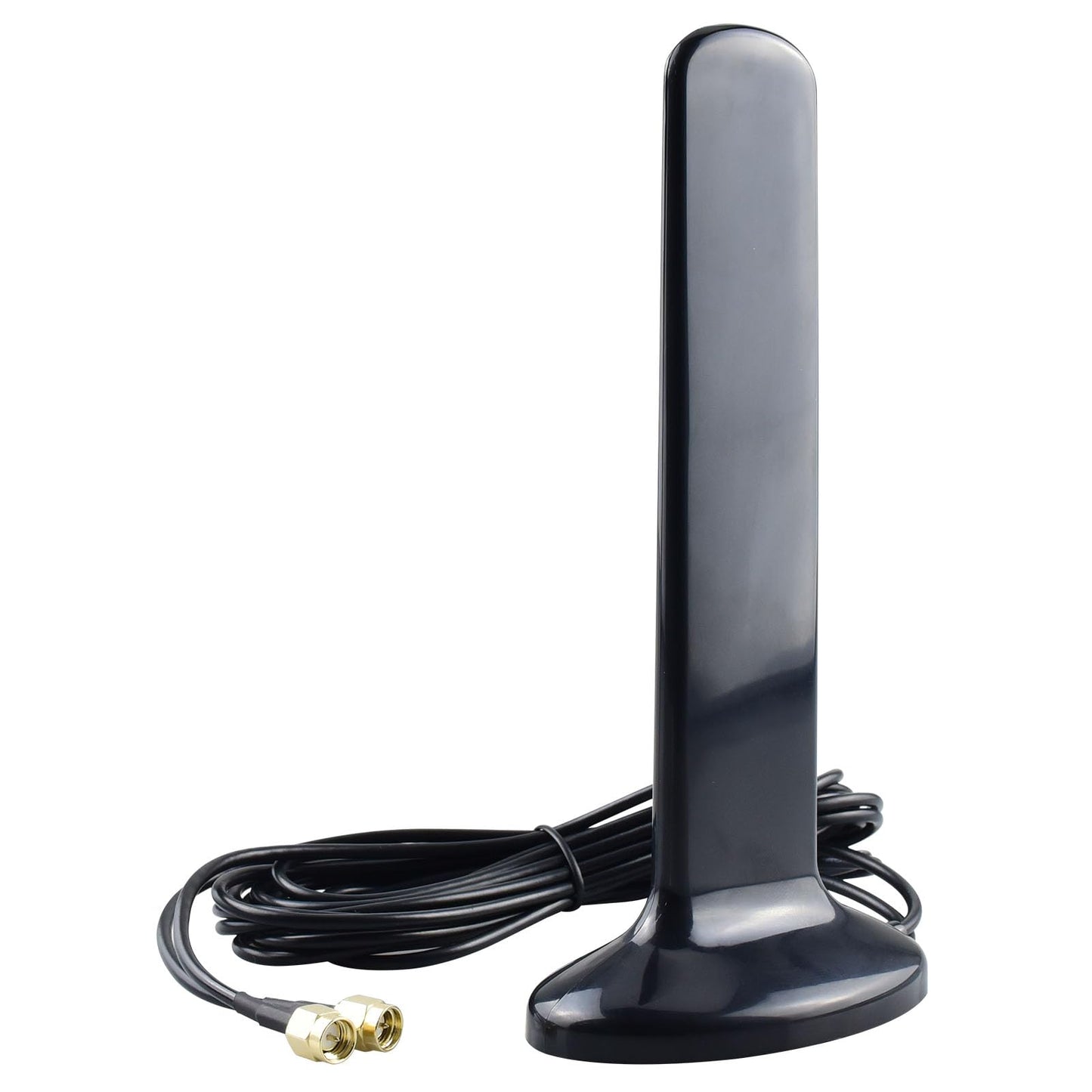 Antenne universelle large bande YOTENKO 2X2 MIMO 3G/4G/LTE/5G, câble 12 dBi, double connecteur SMA mâle (2 m), base magnétique, 700-5 900 MHz CAMPAERO