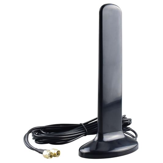 Antenne universelle large bande YOTENKO 2X2 MIMO 3G/4G/LTE/5G, câble 12 dBi, double connecteur SMA mâle (2 m), base magnétique, 700-5 900 MHz CAMPAERO