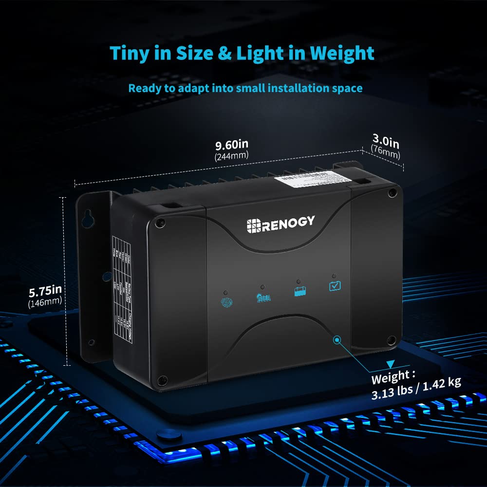 Contrôleur de charge solaire MPPT Renogy pour batteries au gel et au lithium. CAMPAERO