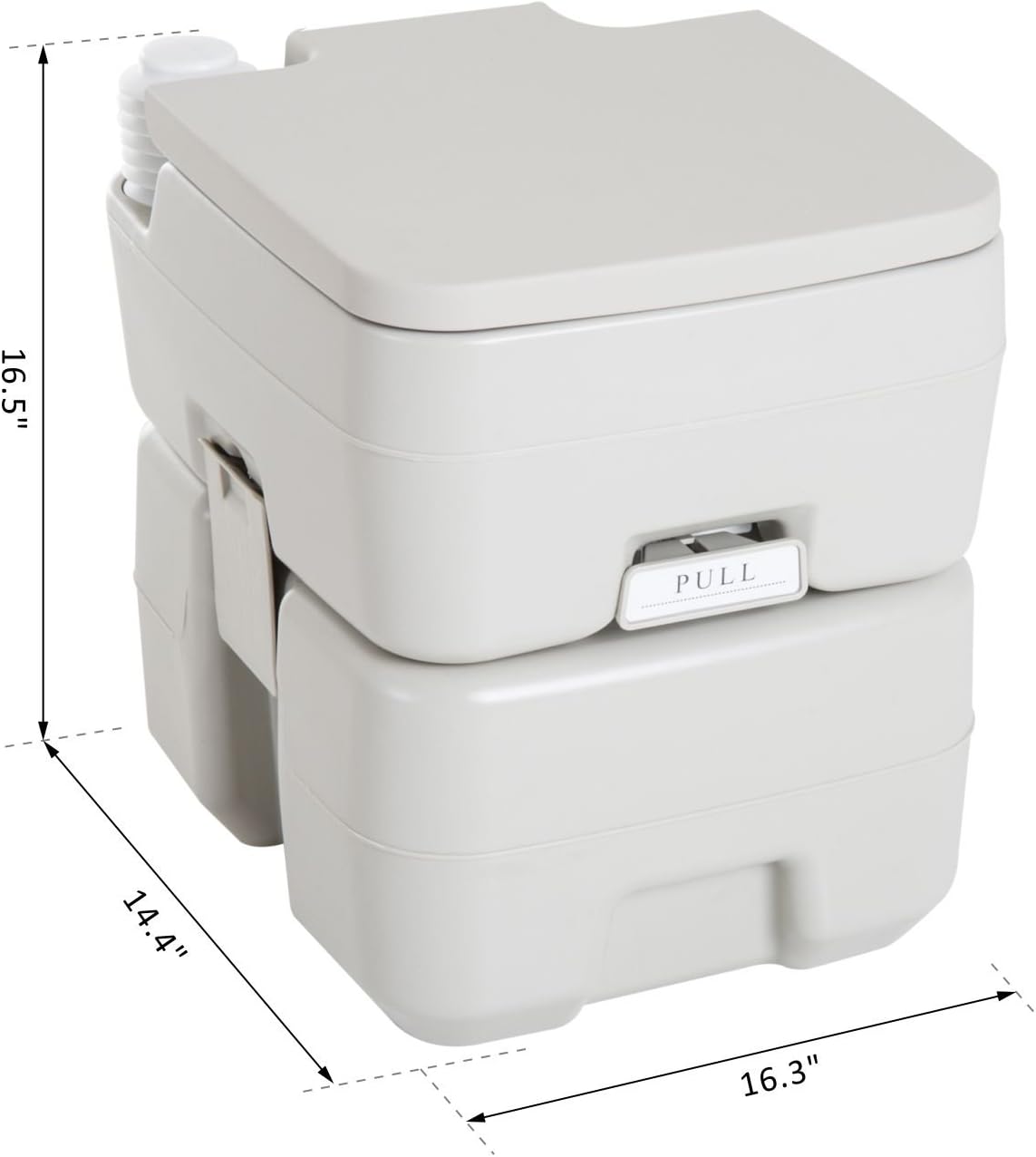kleankin Toilettes de voyage portables d'extérieur - Réservoir amovible - Facile à utiliser - Pistolet 3 voies pour le camping, la randonnée, le bateau, les voyages en route - 20 l CAMPAERO
