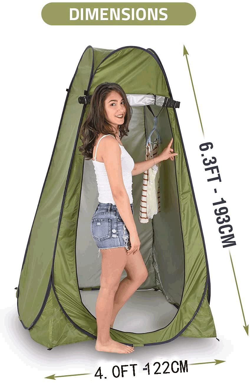 Abri d'intimité pour douche, toilettes, facile à installer, légère et robuste, verte/bleu et pliable avec sac CAMPAERO