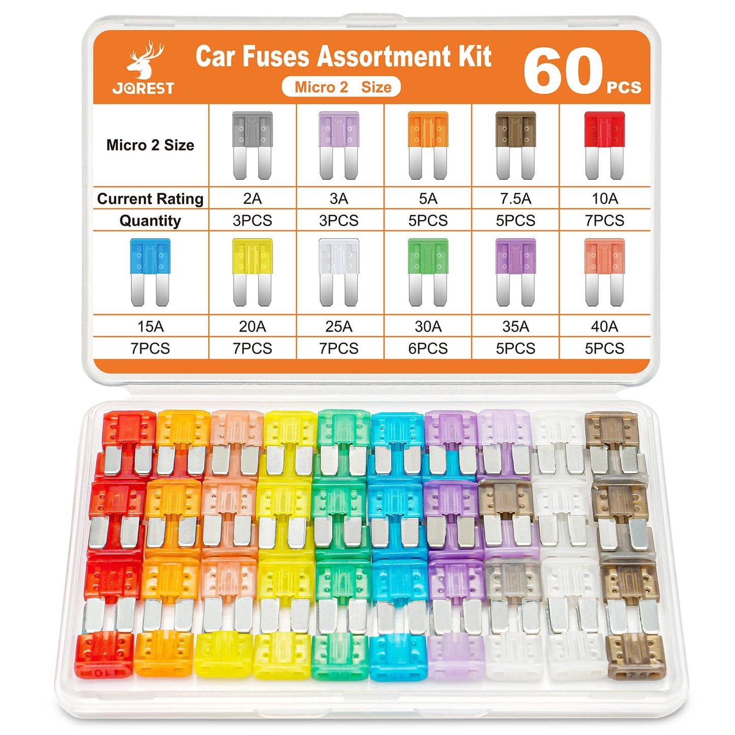 Kit de fusibles  (2 A, 3 A, 5 A, 7,5 A, 10 A, 15 A, 20 A, 25 A, 30 A, 35 A, 40 A) CAMPAERO