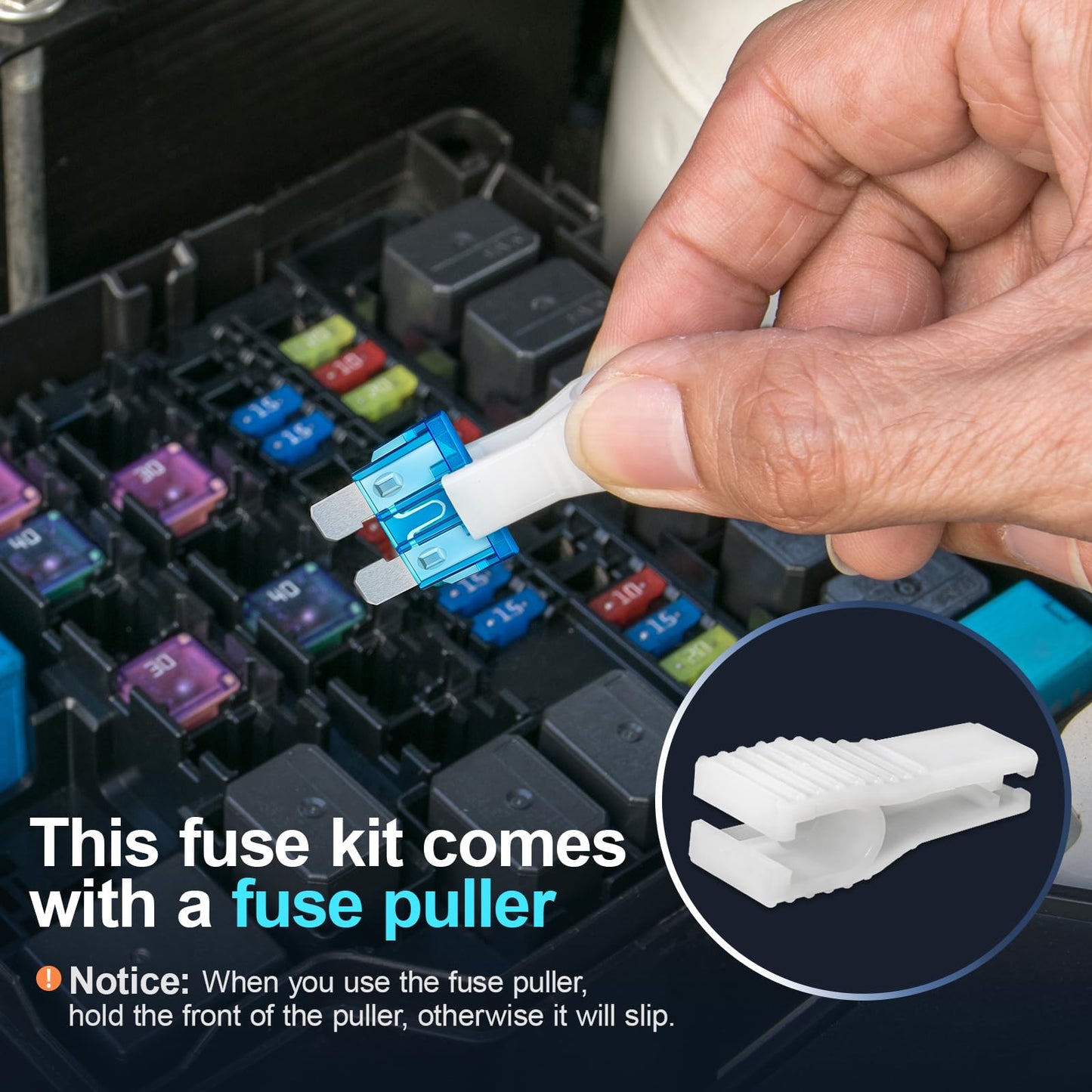 Kit de fusibles  (2 A, 3 A, 5 A, 7,5 A, 10 A, 15 A, 20 A, 25 A, 30 A, 35 A, 40 A) CAMPAERO