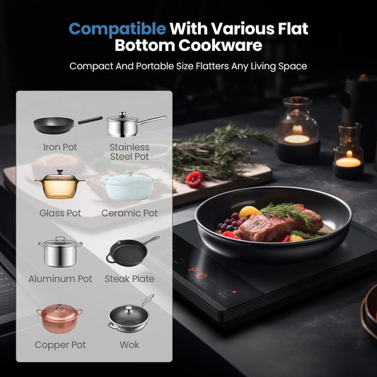 Plaque de cuisson portable en céramique 1800 Watts. CAMPAERO