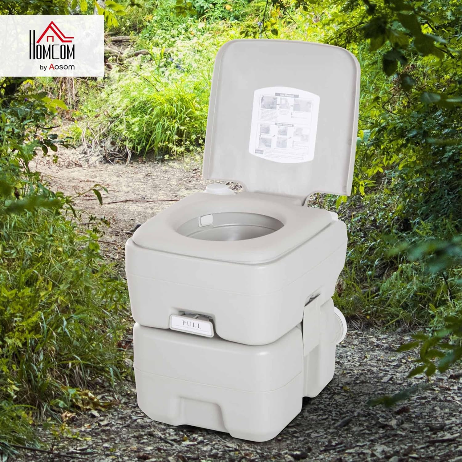 kleankin Toilettes de voyage portables d'extérieur - Réservoir amovible - Facile à utiliser - Pistolet 3 voies pour le camping, la randonnée, le bateau, les voyages en route - 20 l CAMPAERO