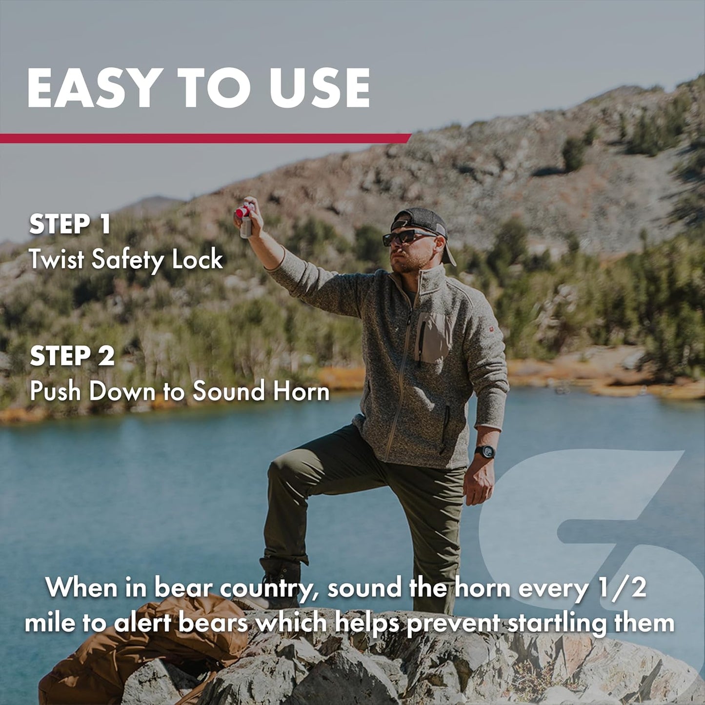 Klaxon à ours Frontiersman avec verrouillage. CAMPAERO