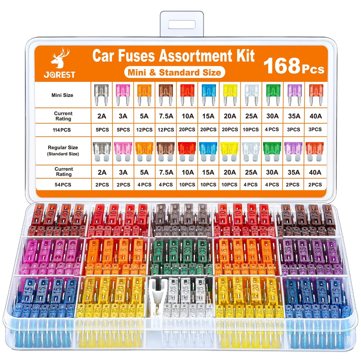 Kit de fusibles  (2 A, 3 A, 5 A, 7,5 A, 10 A, 15 A, 20 A, 25 A, 30 A, 35 A, 40 A) CAMPAERO