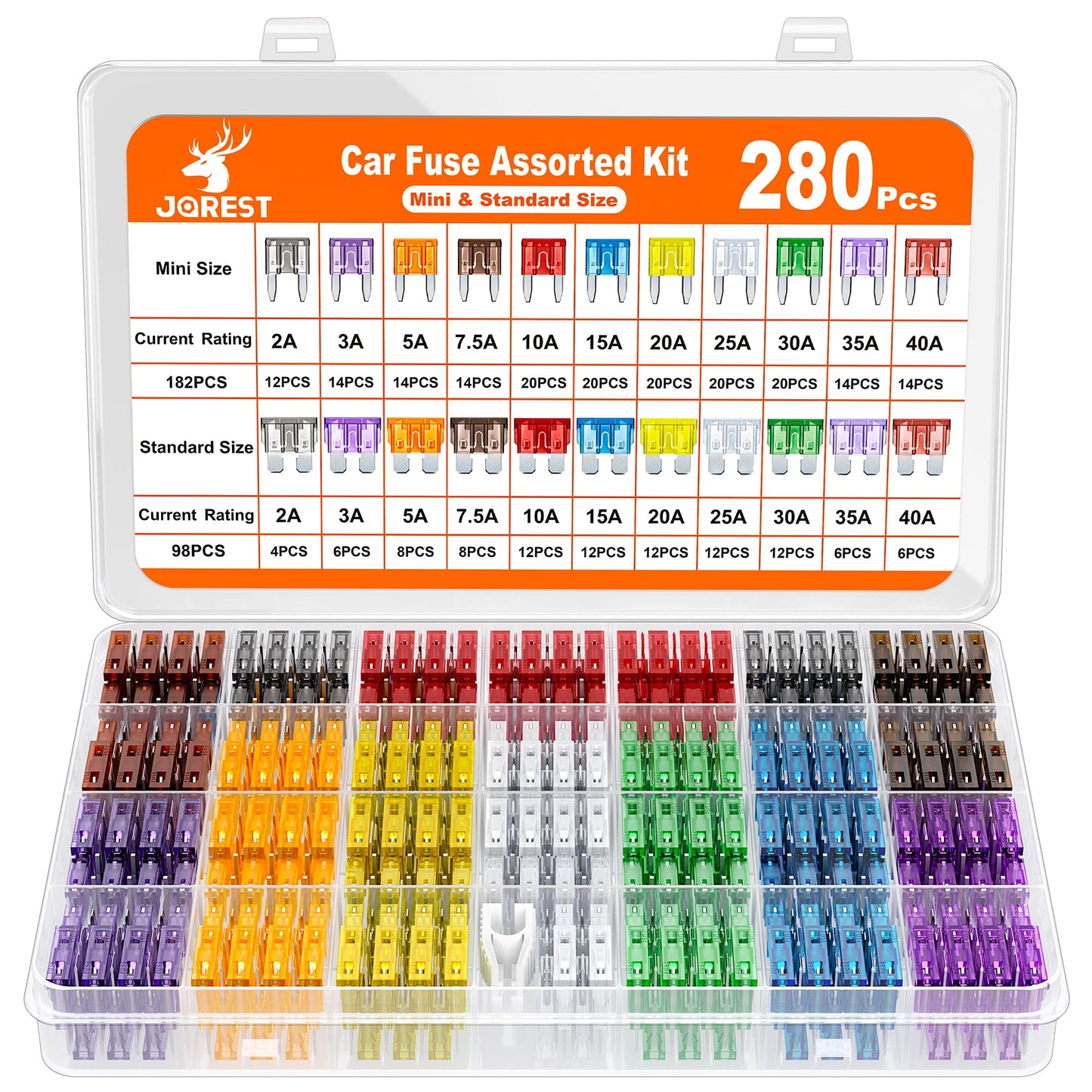 Kit de fusibles  (2 A, 3 A, 5 A, 7,5 A, 10 A, 15 A, 20 A, 25 A, 30 A, 35 A, 40 A) CAMPAERO