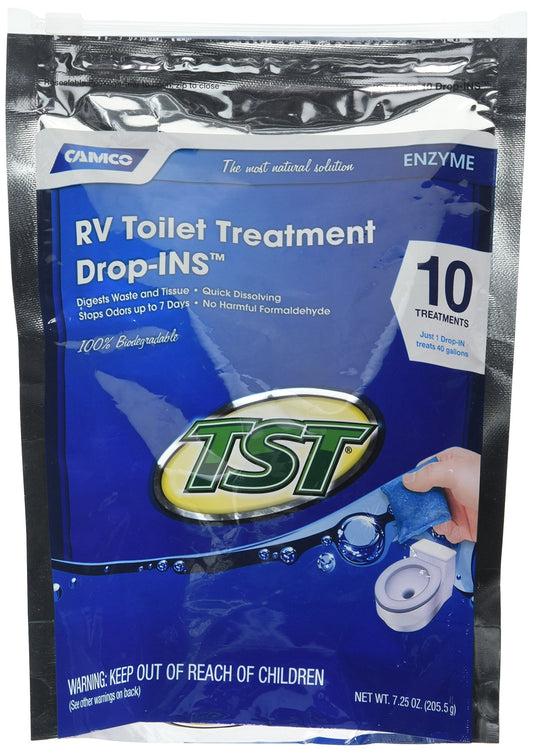 Enzymes Camco TST Blue Drop-Ins - Formule ultra-concentrée - Respectueuse de l'environnement. CAMPAERO