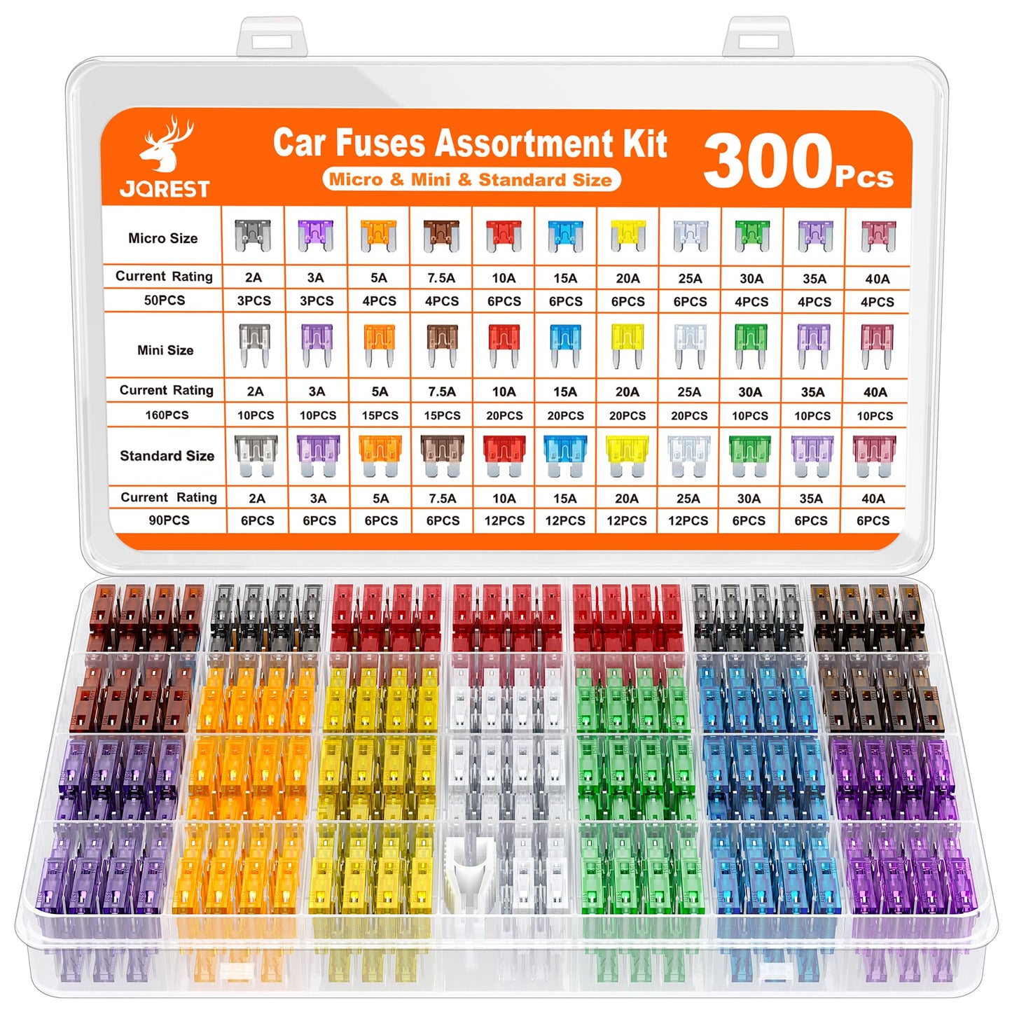 Kit de fusibles  (2 A, 3 A, 5 A, 7,5 A, 10 A, 15 A, 20 A, 25 A, 30 A, 35 A, 40 A) CAMPAERO