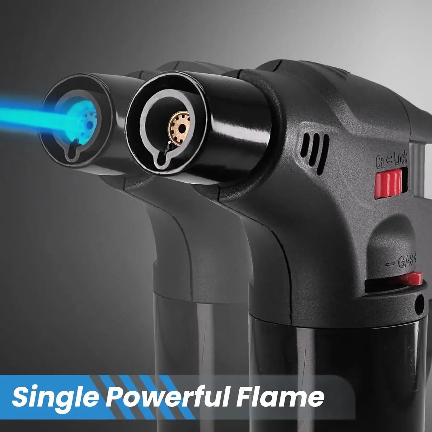 Lot de 8 briquets torches rechargeables au butane. CAMPAERO