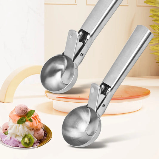 Stainless Steel Dual-purpose Ice Cream Scoop Ice Cream Scooper Multifunctional Fruit Scoop Kitchen Supplies CAMPAERO