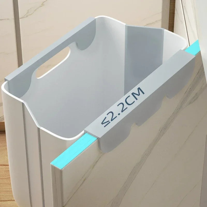 Wall Mounted Folding Waste Bins Without Lid  Door Hanging Storage Bucket Household Cleaning Tools Accessories CAMPAERO
