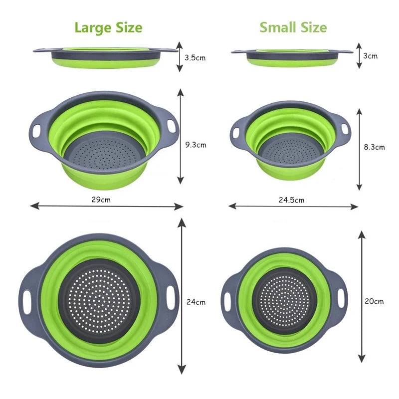 Lot de 2 égouttoirs pliables en silicone. CAMPAERO