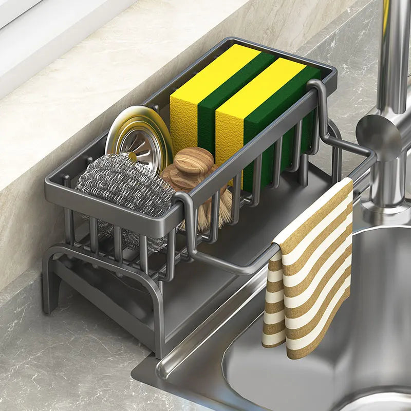 Kitchen Shelf Cleaning Cloth Storage Draining Rack Household Detergent Sponge Rack Water Sink Water Sink Water Sink Artifact CAMPAERO