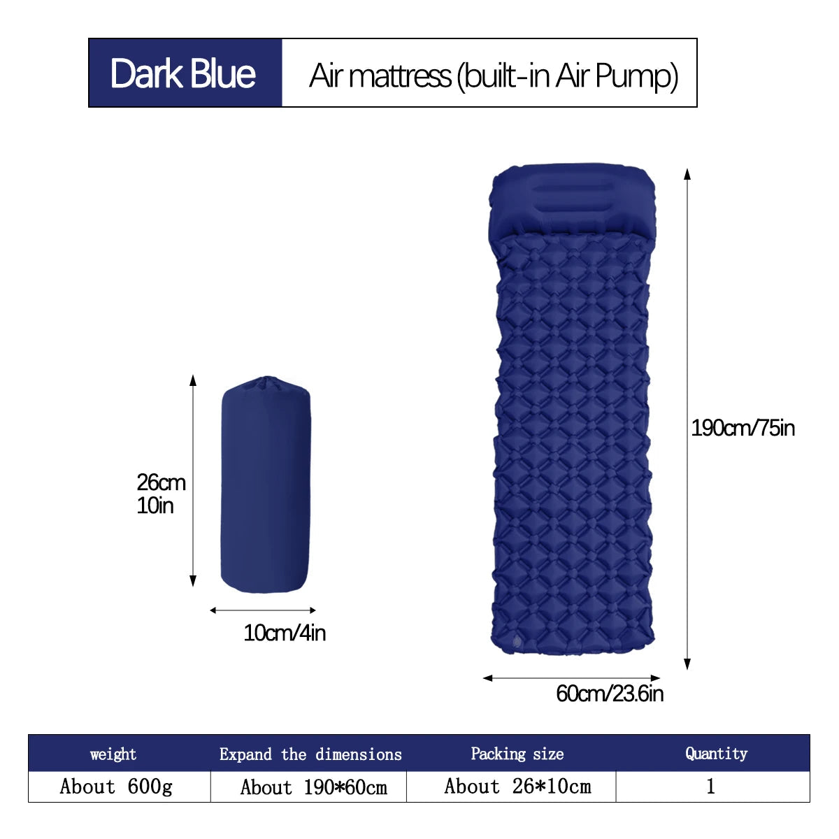 Outdoor Camping Sleeping Pad Folding Sleep Mat Beach Inflat Mattress with Pillows Ultralight Air Mat Travel Hiking New CAMPAERO