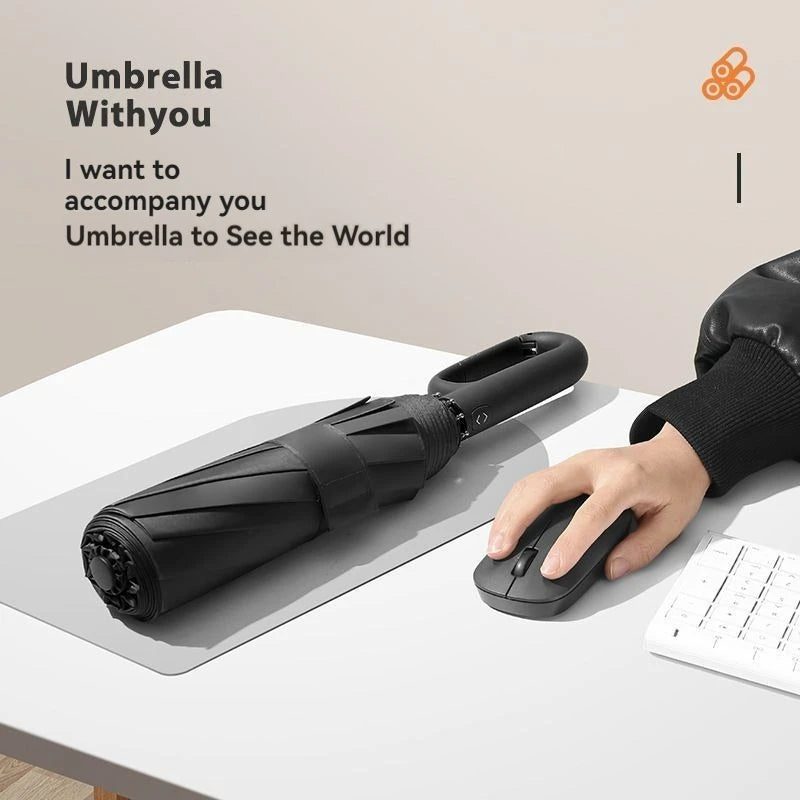 Ring Buckle Design 20 Rib Fully Automatic Umbrella for Men Folding Extra Large Strong Strong WOMEN'S Sunshade Double Umbrella CAMPAERO