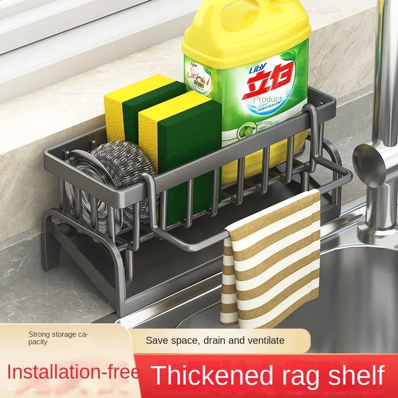Kitchen Shelf Cleaning Cloth Storage Draining Rack Household Detergent Sponge Rack Water Sink Water Sink Water Sink Artifact CAMPAERO