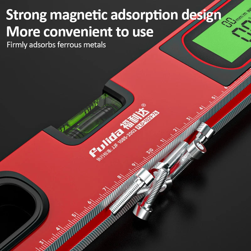 Digital Protractor Angle Finder Inclinometer Spirit level Bubble Magnetic Electric Level Electronic Inclinometer Ruler with LED CAMPAERO