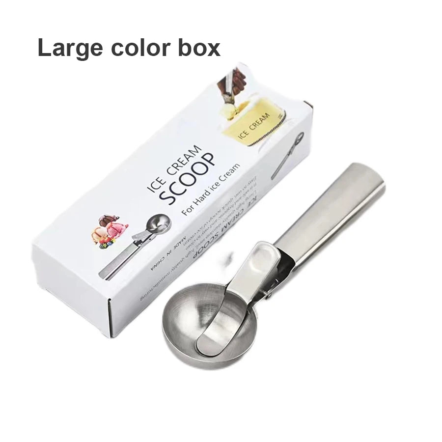 Stainless Steel Dual-purpose Ice Cream Scoop Ice Cream Scooper Multifunctional Fruit Scoop Kitchen Supplies CAMPAERO