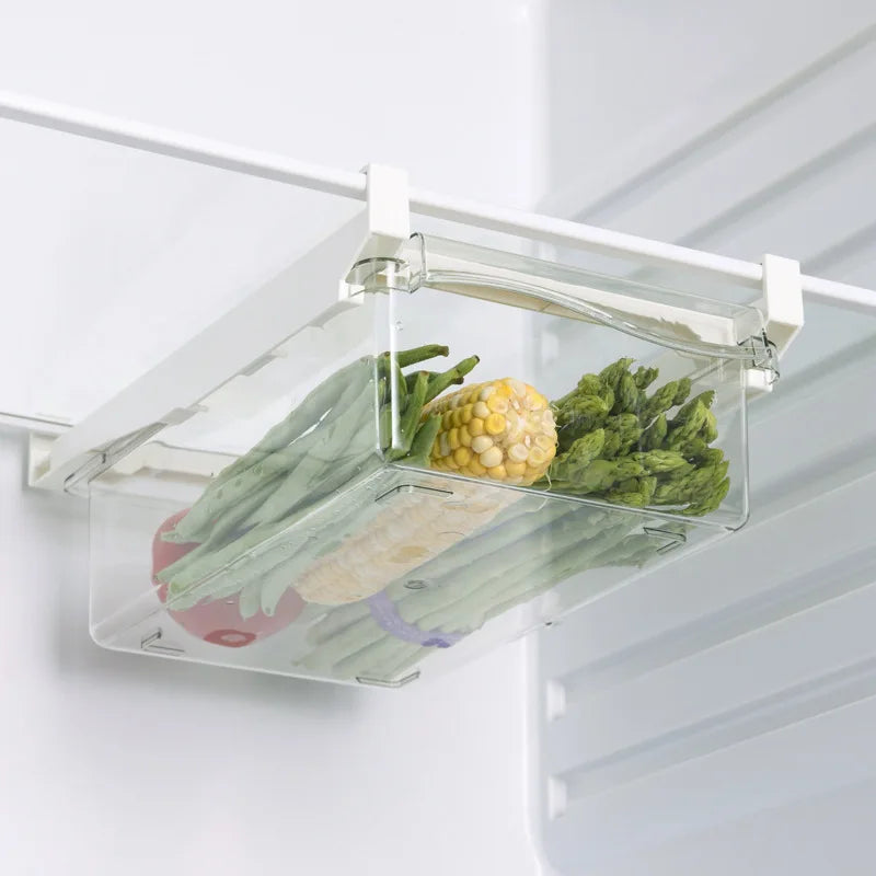 Refrigerator Egg Storage Box Drawer Style Food Fruit Egg Rack Egg Holder Household Plastic Fresh-keeping Box CAMPAERO