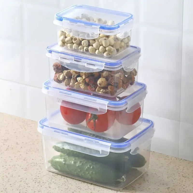 Sealed rectangular refrigerator storage box with lid Plastic crisper microwave-heated lunch box with lid CAMPAERO