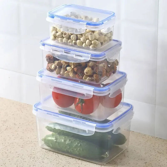 Sealed rectangular refrigerator storage box with lid Plastic crisper microwave-heated lunch box with lid CAMPAERO