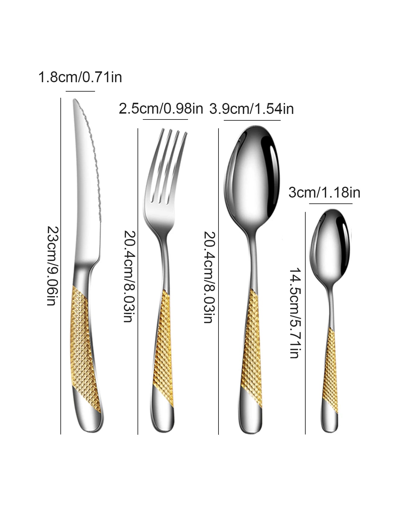 24pc Stainless steel tableware star steak knife and fork dessert fork spoon family suits CAMPAERO