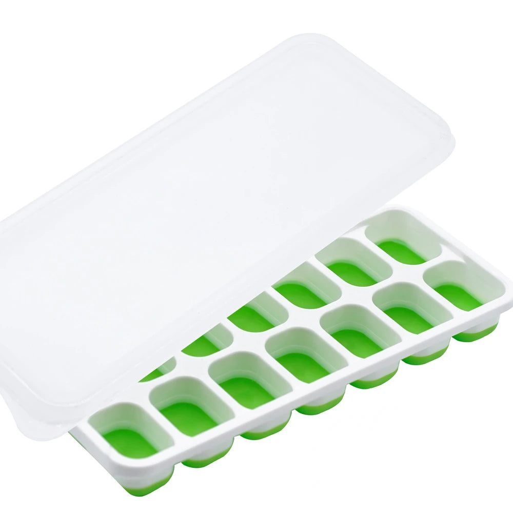 14 Grid Ice Cube Tray Silicone Mold Square Ice Cube Tray Mold Ice Cube Maker Non-toxic Durable Bar Pub Wine Ice Blocks Maker CAMPAERO