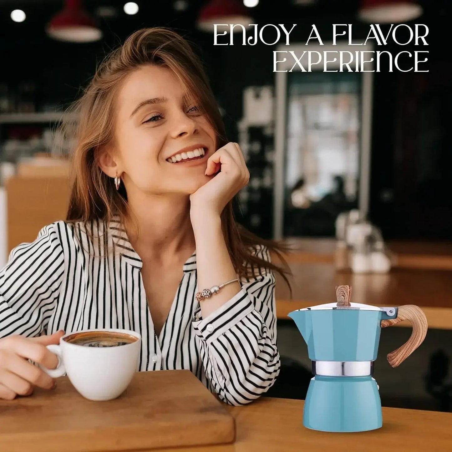Cafetière Moka en aluminium, 150/300 ml. CAMPAERO