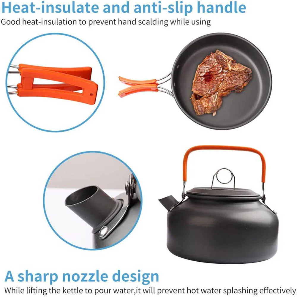 Kit de cuisine de camping en aluminium. CAMPAERO