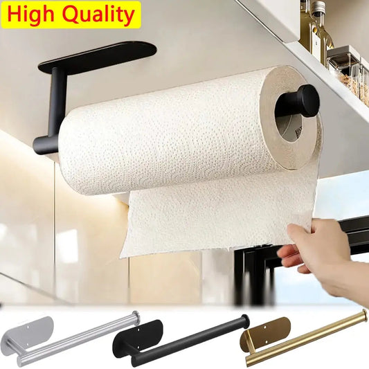 Kitchen Paper Towel Holder Adhesive Tissue Hanger Toilet Roll Paper Dispenser Cabinet Storage Napkin Rack Bathroom Accessories CAMPAERO