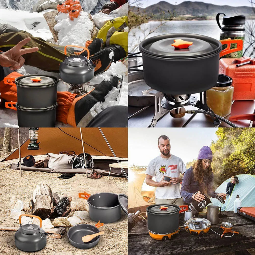Kit de cuisine de camping en aluminium. CAMPAERO
