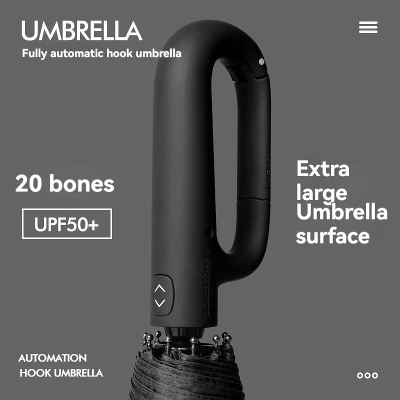 Ring Buckle Design 20 Rib Fully Automatic Umbrella for Men Folding Extra Large Strong Strong WOMEN'S Sunshade Double Umbrella CAMPAERO