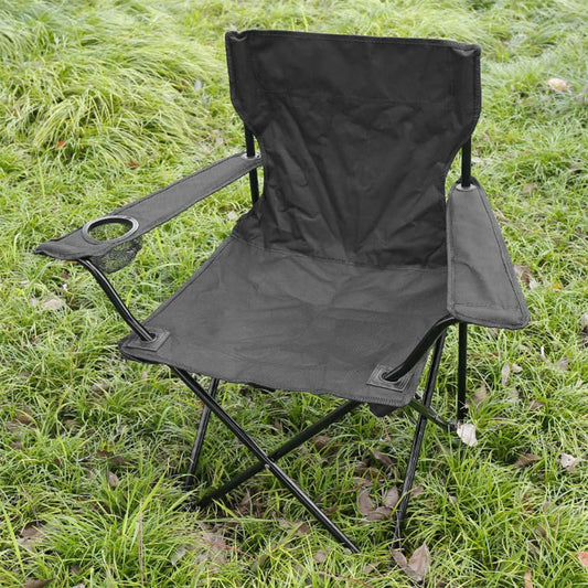 Camping Folding Chair Fishing Chair with Carrying Bag & Armrest Foldable Portable Camping Chair Heavy Duty for Travelling CAMPAERO